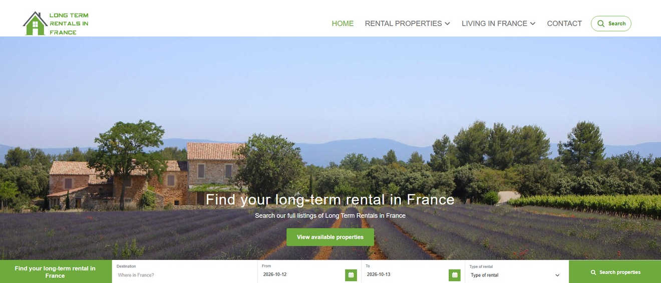 long term rentals france