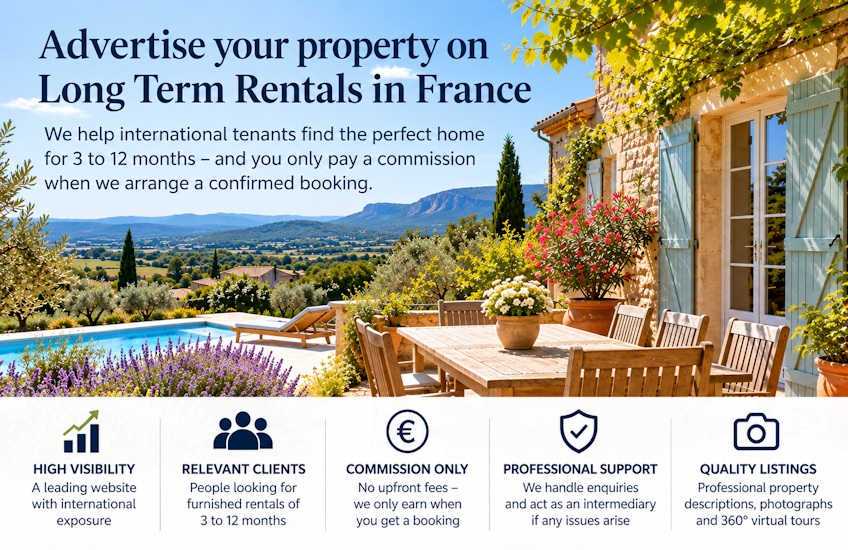 advertise on Long Term rentals in France