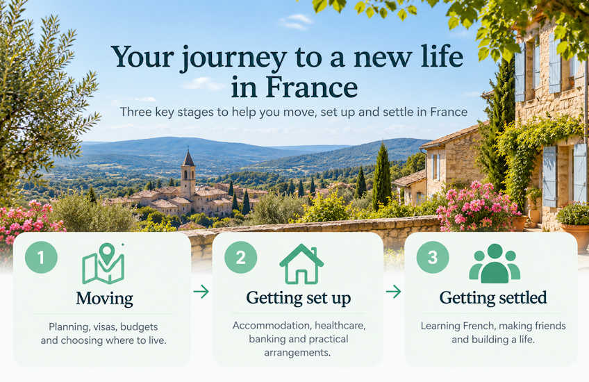 Moving to France in three stages: planning, getting set up and settling into French life