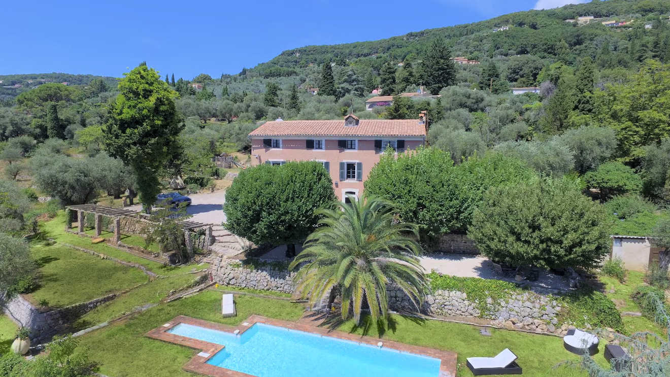 Grasse 7 bed farmhouse long term rentals Cote d'Azur France