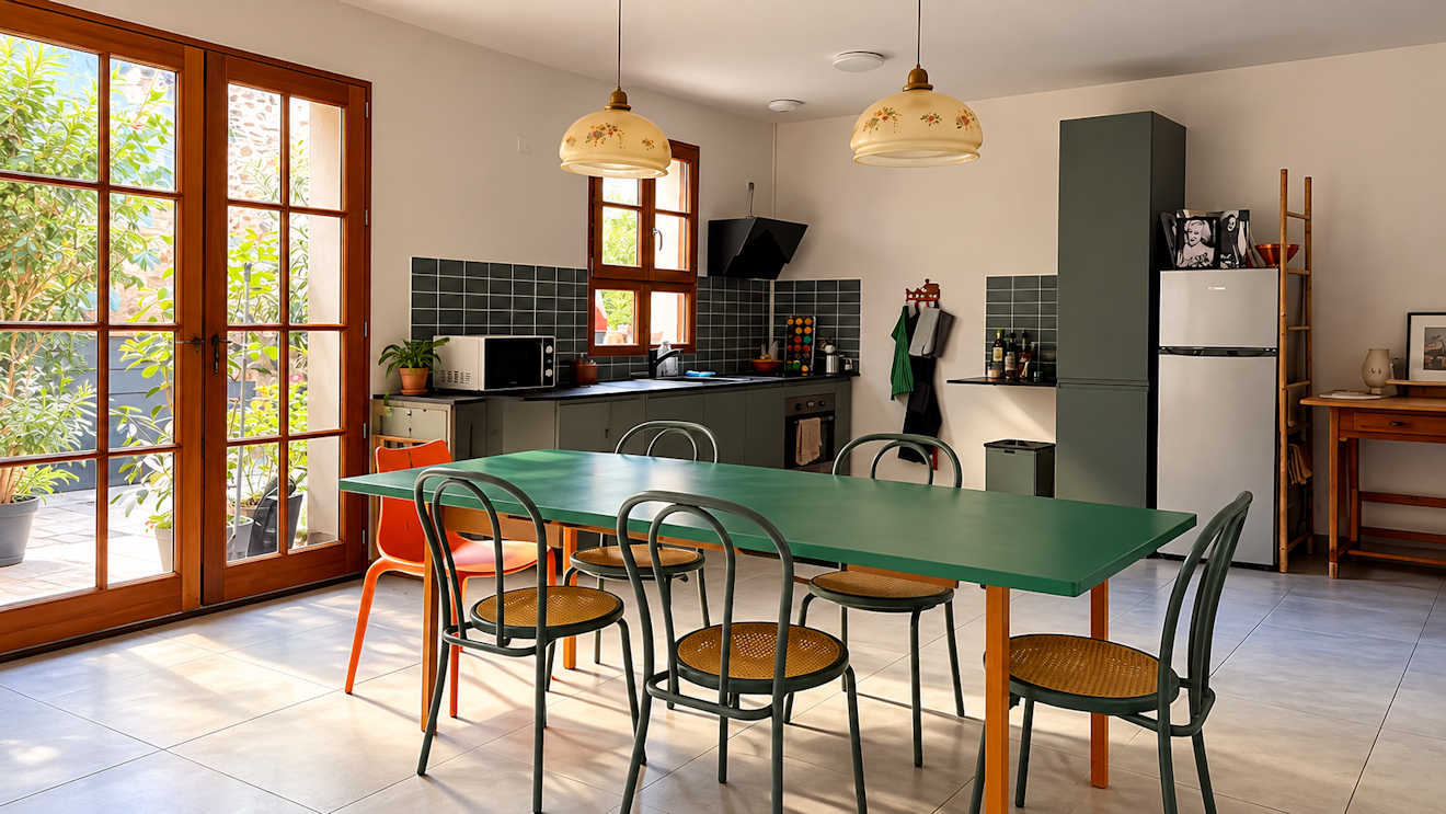 Le Patio 1 bed apartment for long term rentals in Limousin France 